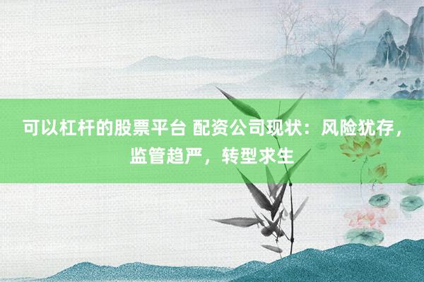 可以杠杆的股票平台 配资公司现状：风险犹存，监管趋严，转型求生