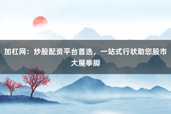 加杠网：炒股配资平台首选，一站式行状助您股市大展拳脚